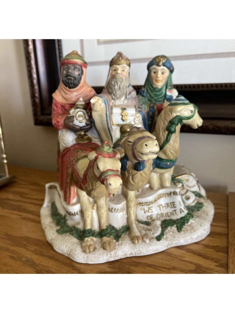 Giny Inc We Three Kings Nativity Figures Vtg 1992 Scenes of Devotion Frost